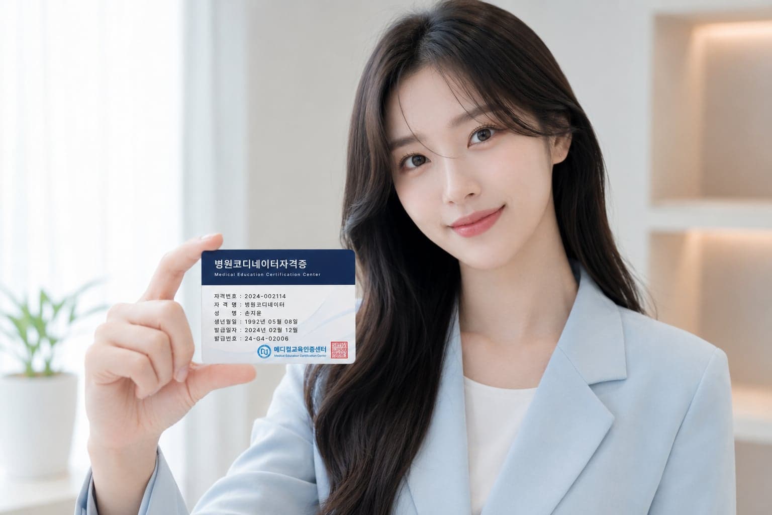 실물 카드형 자격증 (자격번호 2024-002114)